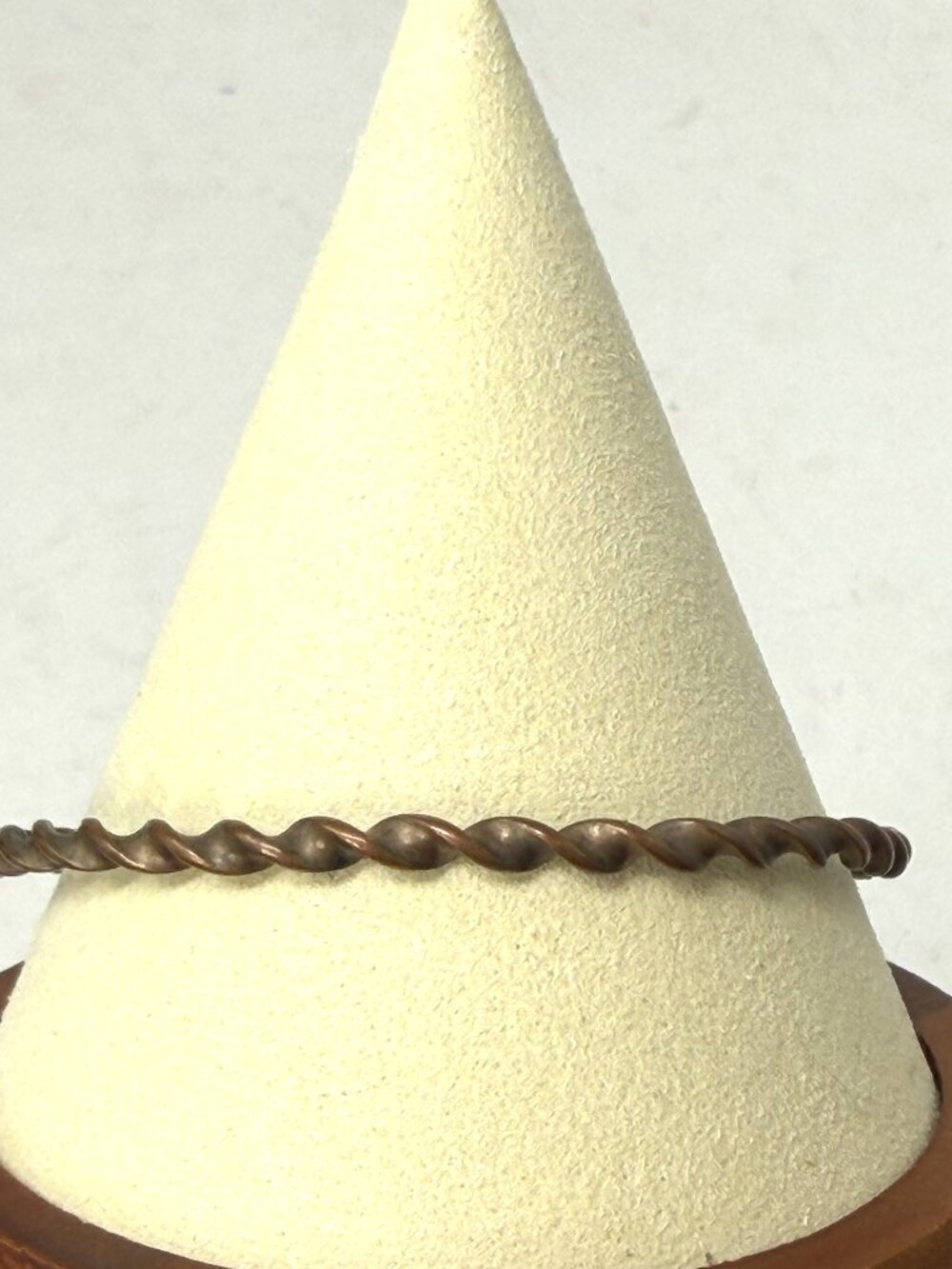 Vintage Woman’s Bangle Bracelet 8” Twisted Solid Copper 10.4 grams